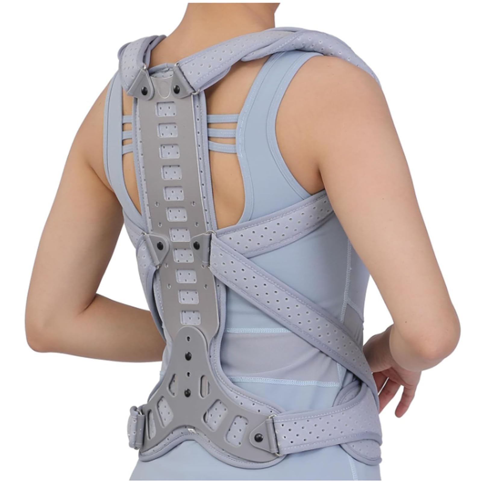 SFKLYU Orteza Postawy Back Brace, Korekcja Postawy Kręgosłupa, Mocowanie I Korekcja Postawy Kręgosłupa, Stała I Regulowana Postawa Kręgosłupa,65~80 CM
