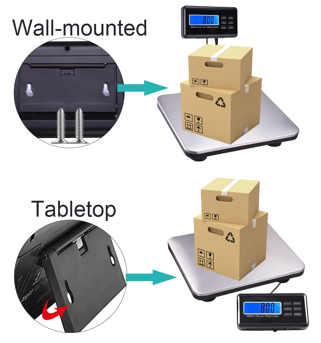 Balance Alimentaire Drcowu Parcel Scale, 660 Lbs/300 Kg