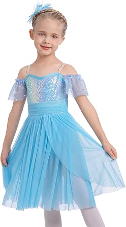 Fonma Girls Ballerina Swan Lake Costume Ruffle Sleeve Ballet Tutu Toddler Ballet Leotards Dance White
