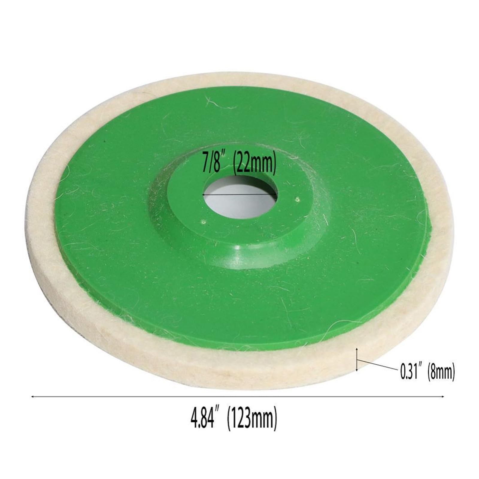 5 pollici 5PCS feltro di lana lucidatura ruota 125 * 22mm smerigliatrice angolare disco lamellare for metallo marmo vetro ceramica fangzi (Color : 10pcs)
