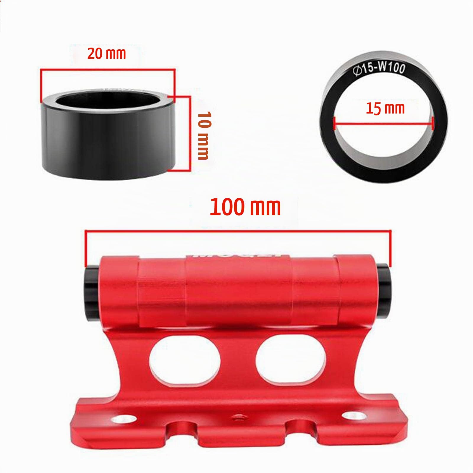 Soporte de horquilla para bicicleta, portaequipajes para techo, soporte para rueda trasera de bicicleta, accesorios para soporte de, ROJO