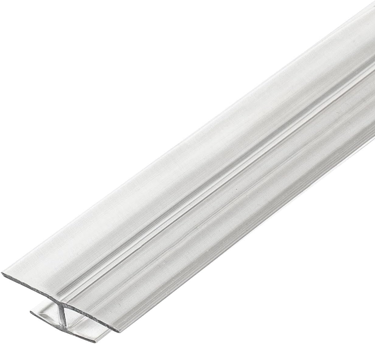 Outwater Plastic H Channel Fits Material 1/8 Inch Thick Clear Butyrate Divider Moulding 36 Inch Length (Pack of 4)