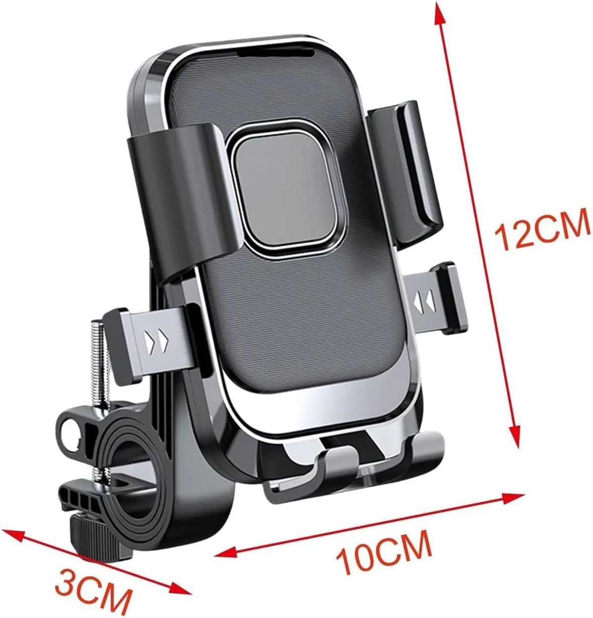 Bike Phone Holder | One Hand Operation | 360° Rotatable Phone Holder for Motorcycle | ATV | Scooter | Compatible with iPhone & Samsung 4"-6.9" | Handlebar Version