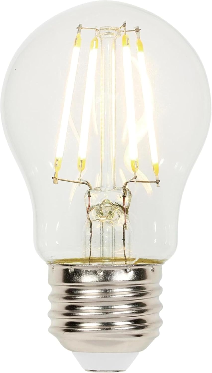 Westinghouse 5280000 4.5 Watt (40 Watt Equivalent) A15 Dimmable Clear Filament LED Light Bulb, Medium Base