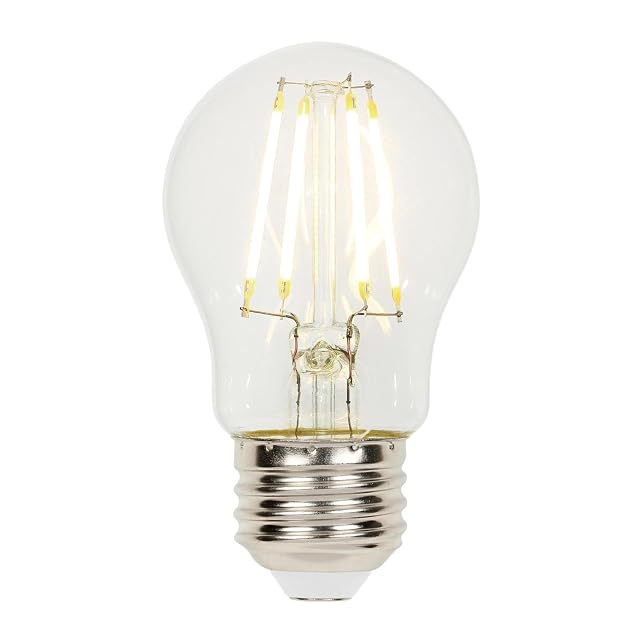 Westinghouse 5316600 4 5 Watt 40 Watt Equivalent A15 Dimmable Clear Filament LED Light Bulb Medium Base