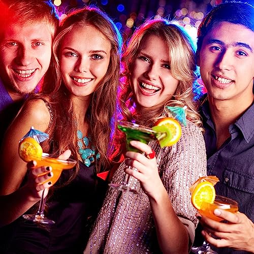 Haundry Cocktail Umbrella Picks, 50-Pack Drink Umbrella Toothpicks, Colorful Paper Cupcake Toppers For Luau Party Sandwich Fruit thumb #6