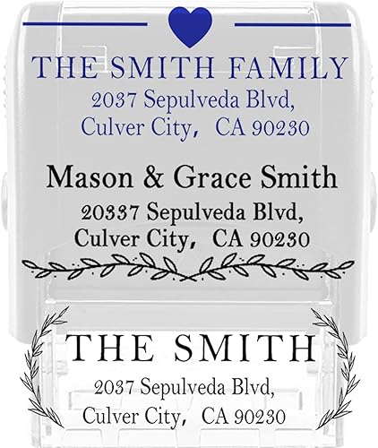 Sello de dirección personalizado, sello de nombre, sello de dirección de devolución, sello de autoentintado, sello de invitación de boda, sello