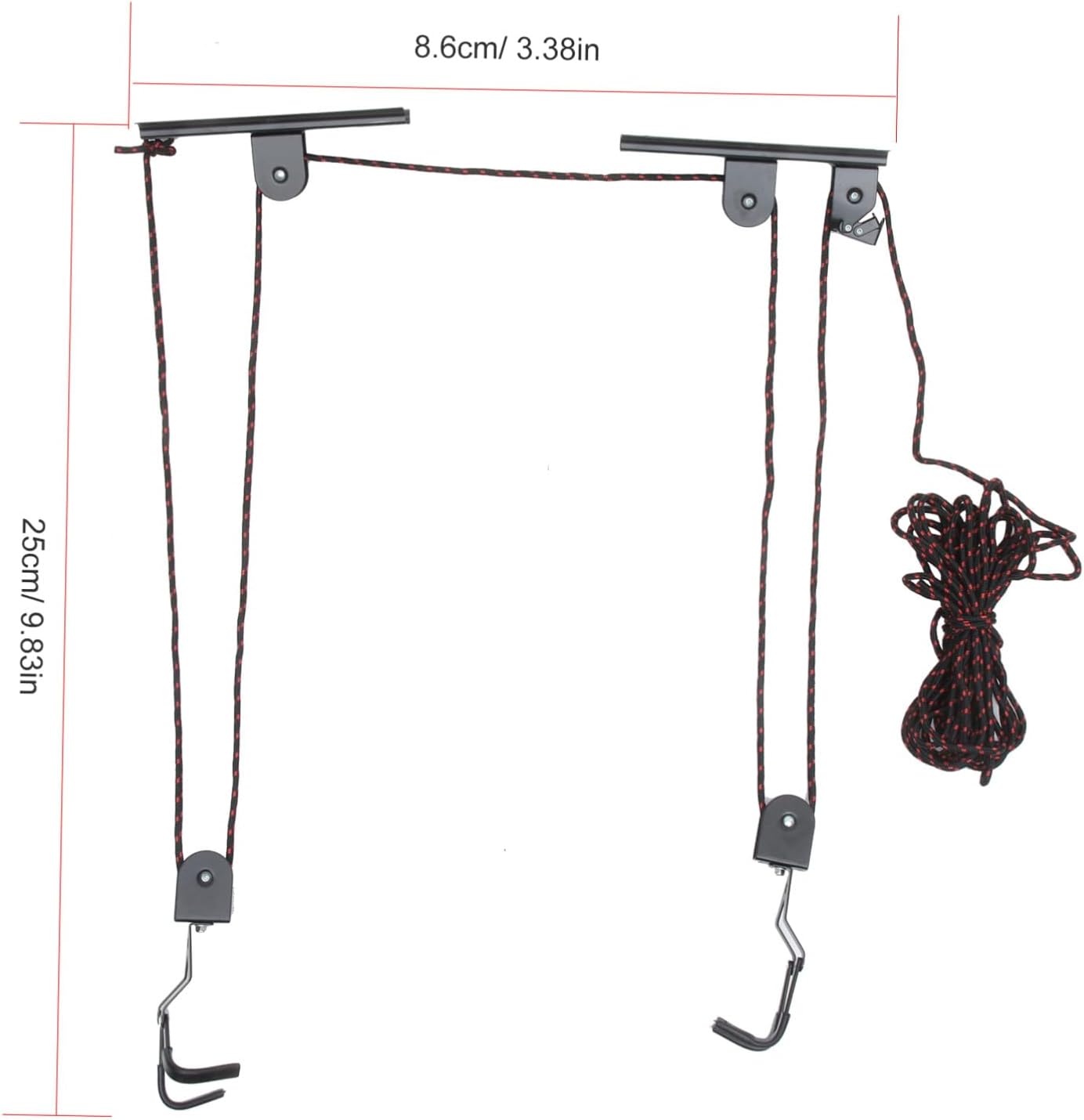 Totority 1set Indoor Bike Mount Sturdy Hanging Hook for Garage Storage Space-saving Design Easy Installation for Home and Apartment Use Black