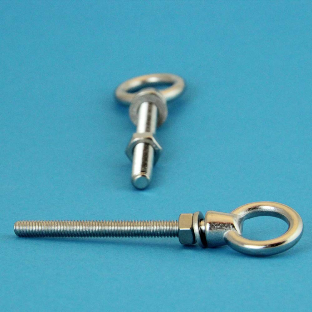 Bulloni ad anello M12 x 120 mm (2 pezzi) – Bullone ad occhio con filettatura metrica – Acciaio inox A4 V4A – Inossidabile