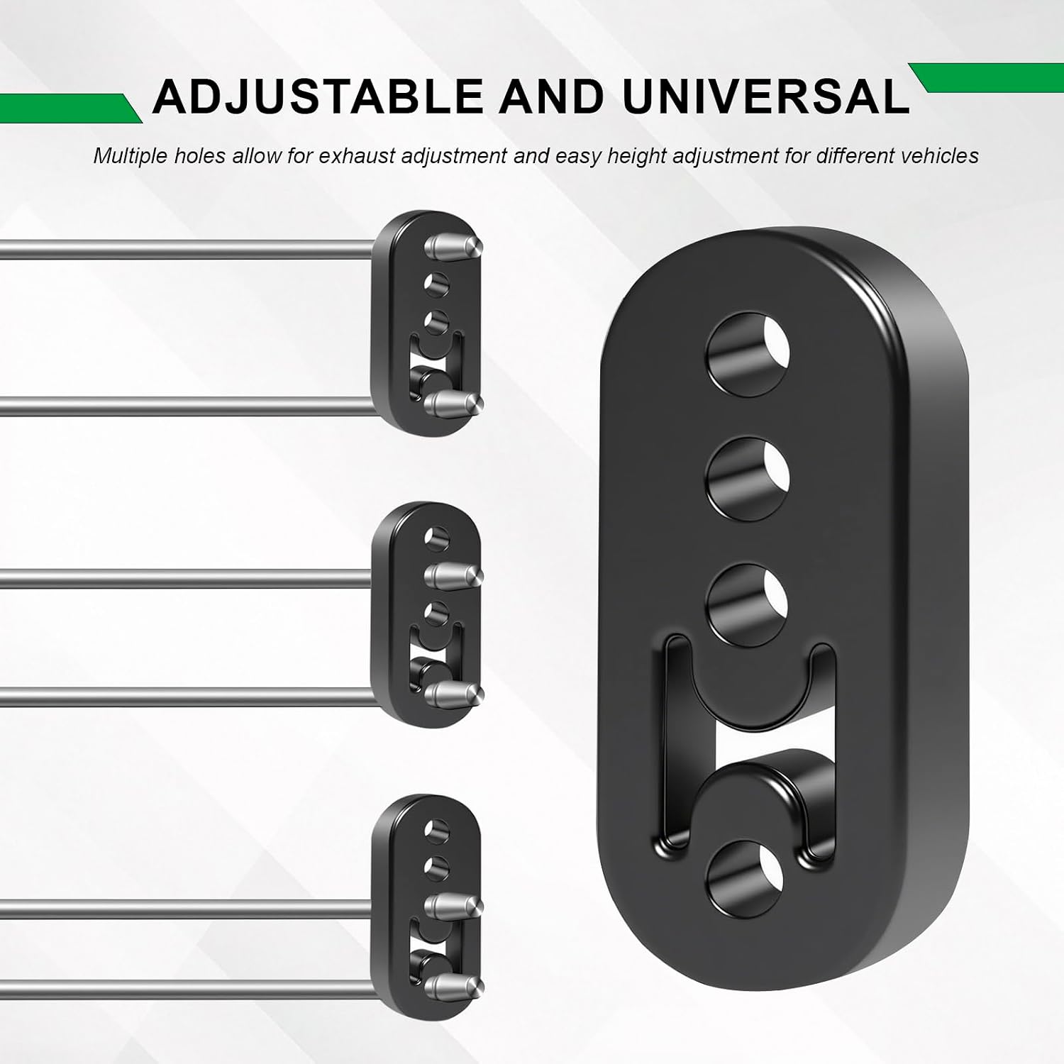 2PCS Exhaust Hanger,Rubber Muffler Hanger,4 Holes Adjustable Insulator Bushing Mount,High Temperature Resistant Shock Absorber Bracket,Mounting Bracket,Universal Exhaust Hanger for Most Vehicle