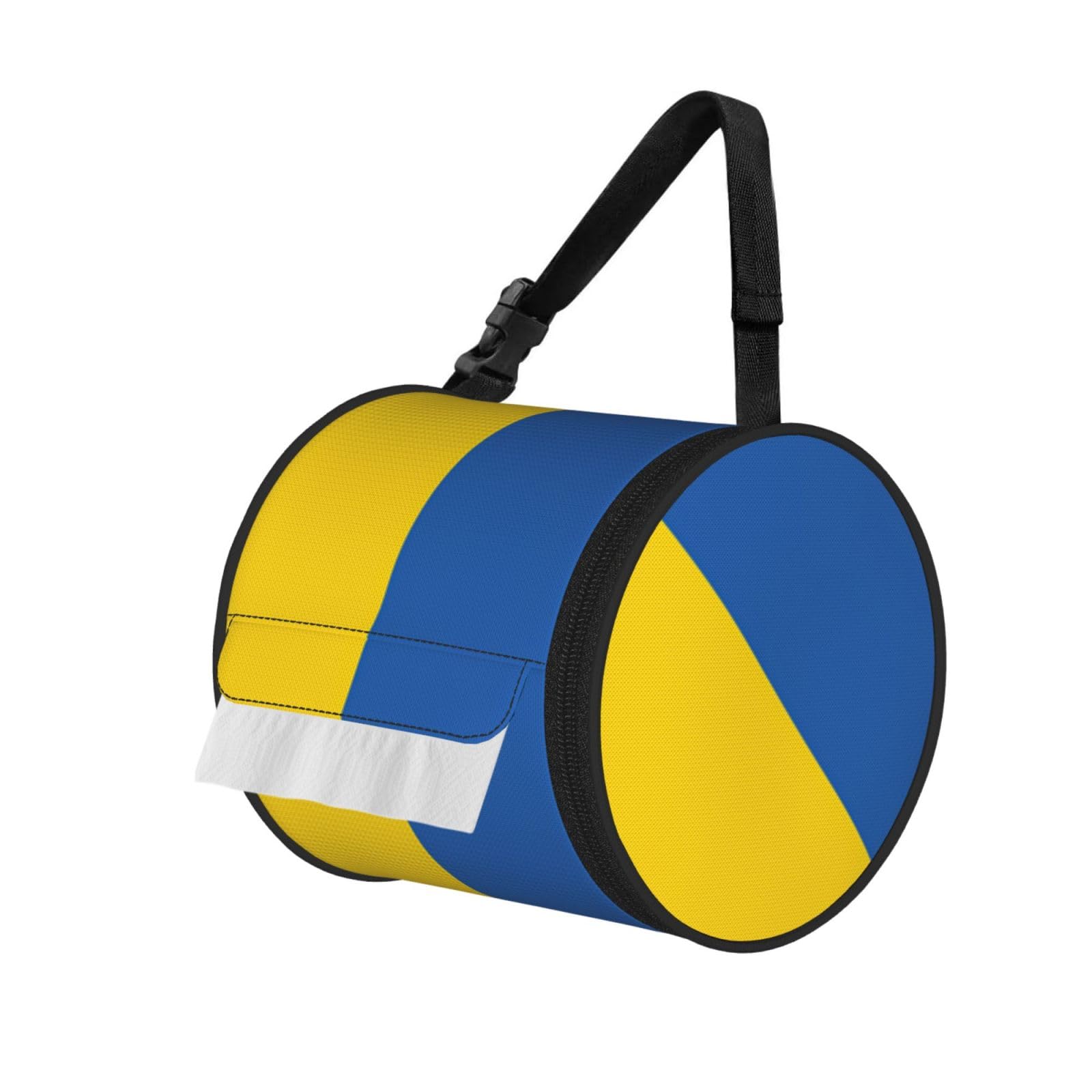Flag Of Ukraine Print Fashion Tissues Organizer Box, Hanging Tissue Holder For Purse Coins For Car Office Daily Outing