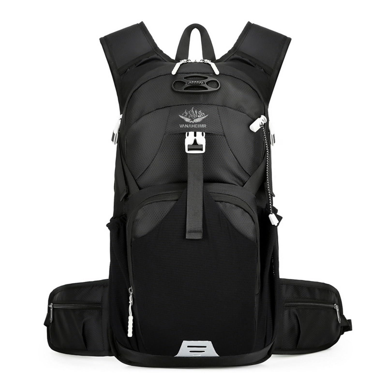 PORRASSO Hiking Backpack Waterproof Daypack 18L Rucksack Lightweight Backpack for Women Men Trekking Cycling Climbing Outdoor Sports Black