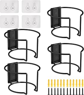 Water Bottle Holder For Stanley 30&40oz Tumbler,4 pack Carbon Steel Metal Sturdy Cup Organizer,Stanley Cup Holder for Fridge,Heavy Duty Hanging Wall Mount For Pantry, Kitchen,Office Accessory