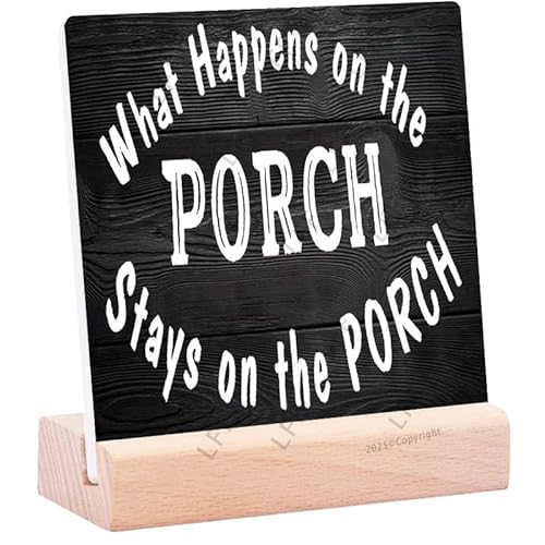 Ceramic Plaque With Wooden Stand - Inspirational Desk Decor For