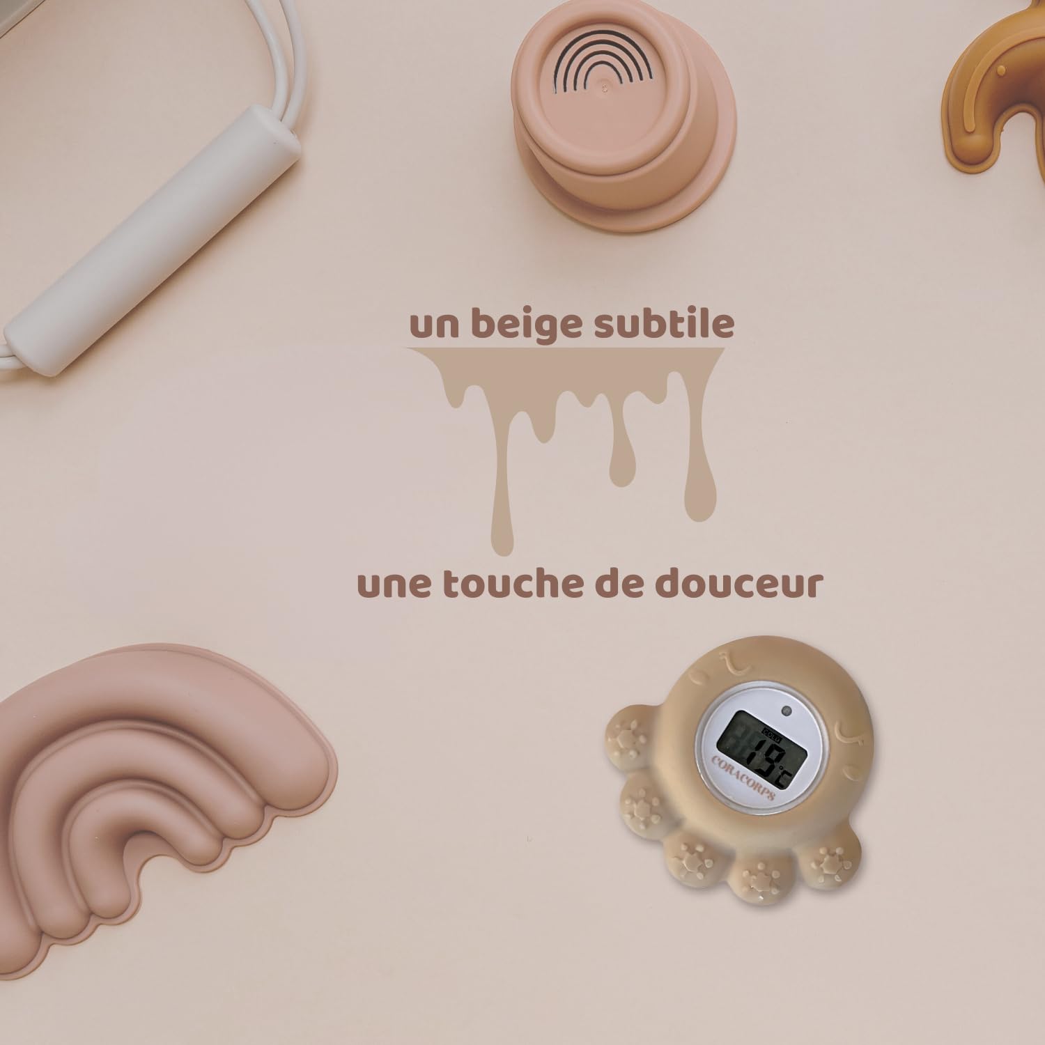 Coracorps trousse de soin bebe naissance kit accessoires nouveau né dont thermometre de bain degital cadeau naissance