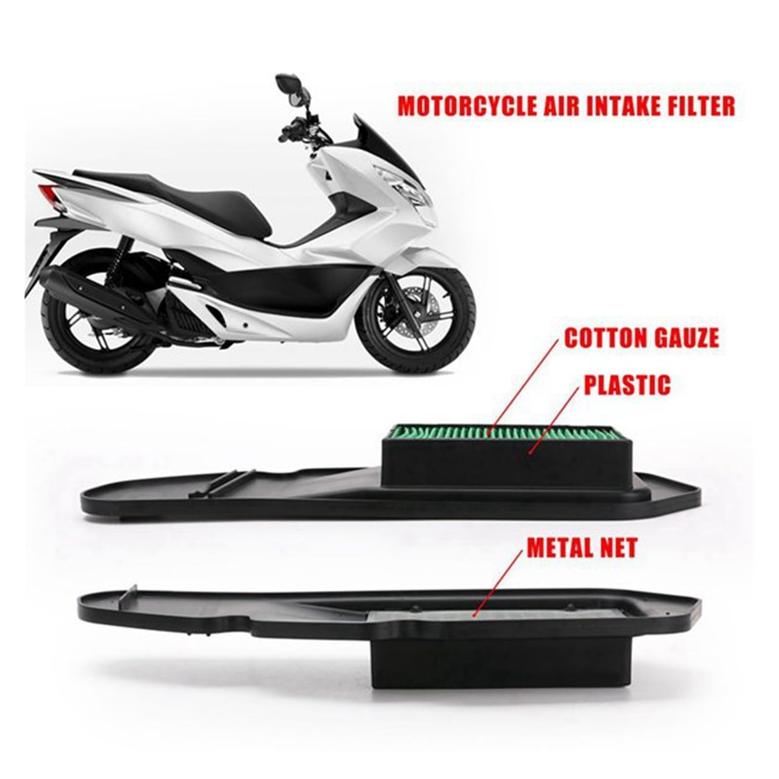Filtro Aria Moto Detergente per elementi filtranti di aspirazione aria moto per Hond&a PCX150 PCX125 PCX 125 150 X3 2013 2014 2015