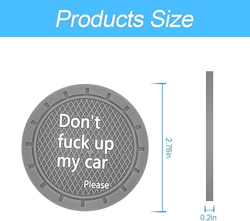 Miniatura 2 de Posavasos para automóvil, 4 posavasos de 2.75 pulgadas, tapete integrado antideslizante e impermeable, accesorios interiores automotrices para