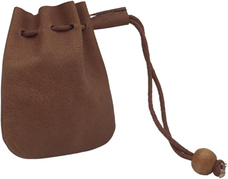 Medieval Drawstring Coin Pouch Handmade Leather Pouch for Coins, Jewelry & Accessories Small Leather Pouch for SCA, LARP, Renaissance Fair & Cosplay