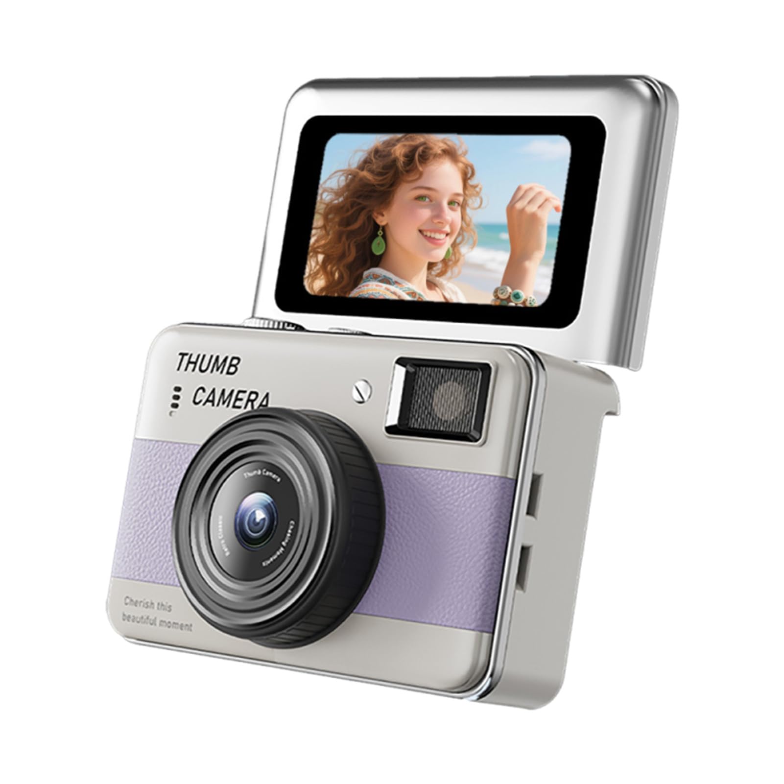 Andoer Small Video Recorder Keychain Digital Camcorder 1.47 Inch Screen Portable Small Camera for Travel Vlog Night Shots (Purple)-picture-18