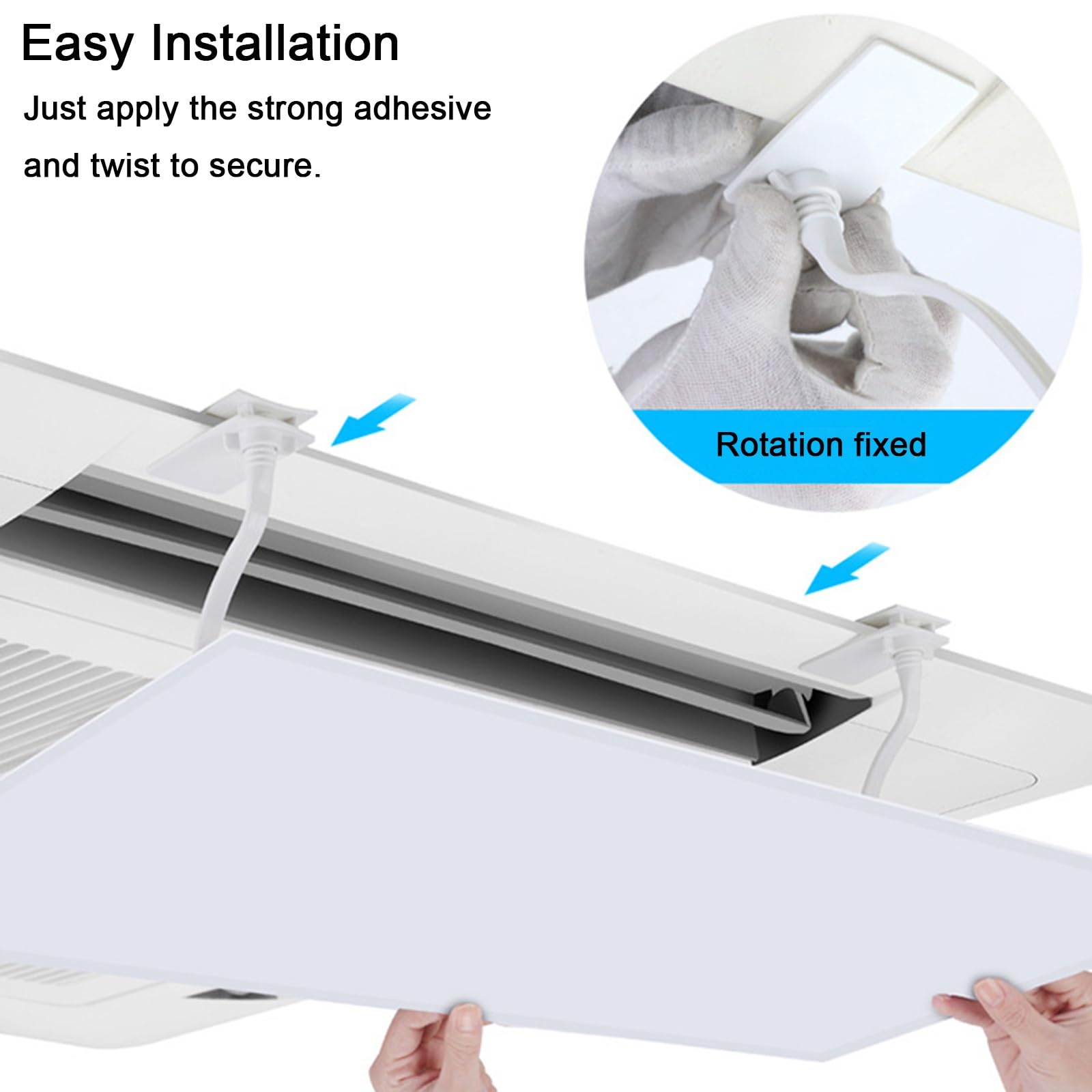 Desviador de aire acondicionado, deflector de ventilación para CA central, mejora la circulación de refrigeración y calefacción, evita la anticondensación con 4 piezas para un flujo de aire eficiente