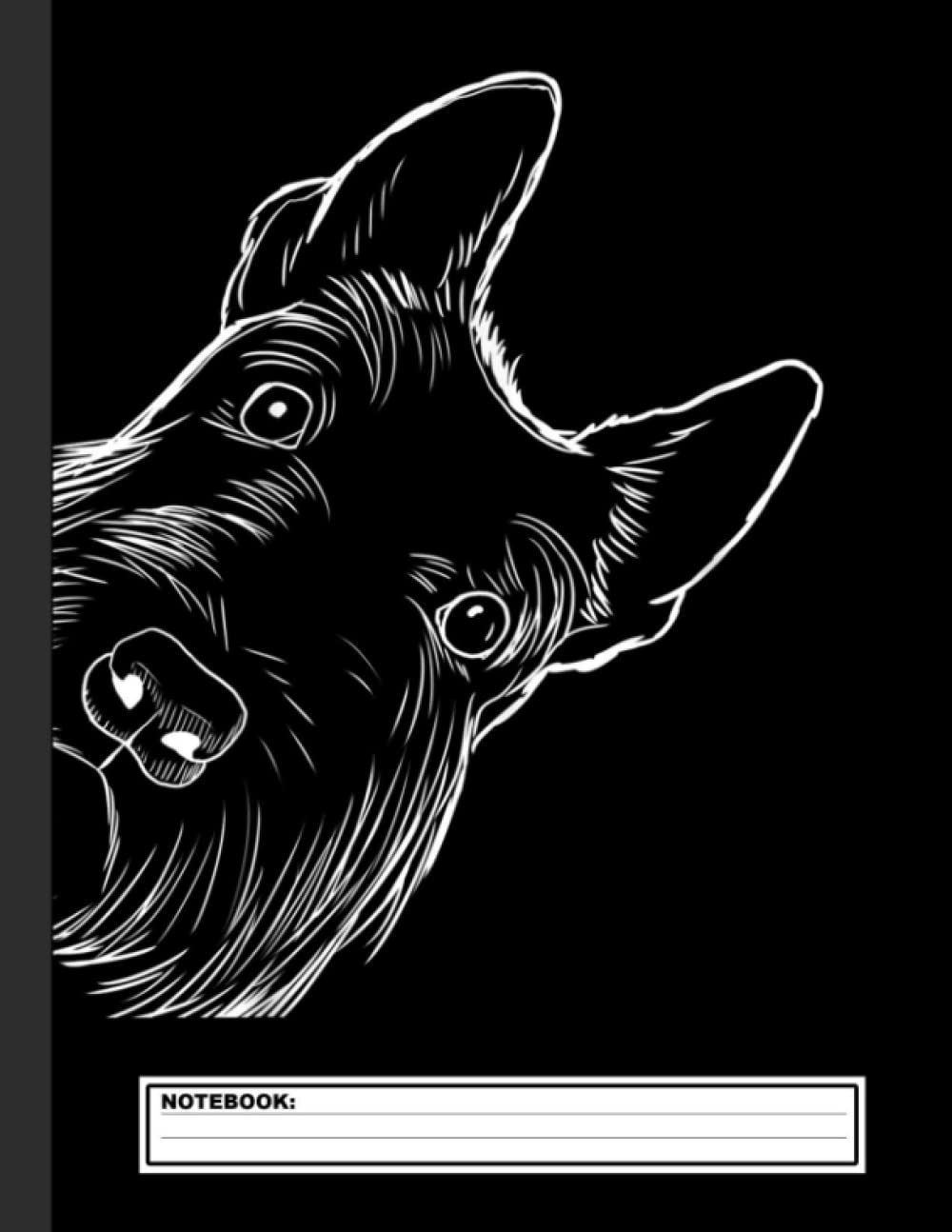 Funny Scottie Dog Scottish Terrier Notebook: Scottish Terrier Notebook Journal - Blank Wide Ruled Paper - Funny Scottish Terriers Accessories for Dog ... - Scottie Dog Gifts for Women, Girls and Kids