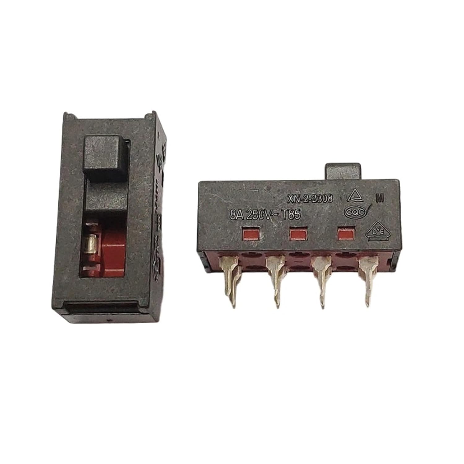 XN-2-2308 8-pin 3-Speed Blower Switch Electric Hair Dryer Sliding Power Switch 10A250V 16A125V(Pointed Foot,10pcs)