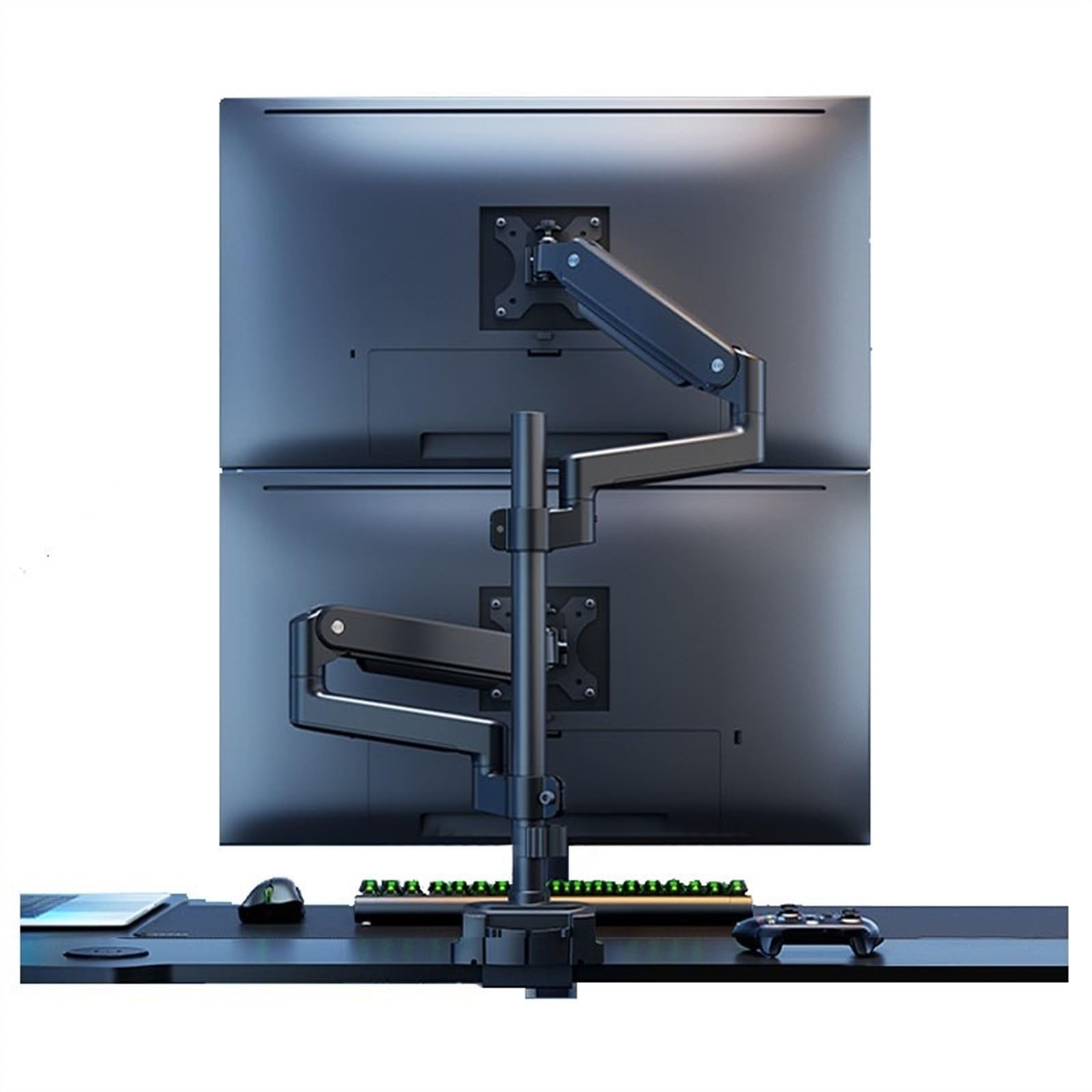 Aioneer Monitor Arm 17-35 Inch Dual Monitor Mount, Adjustable Screen Mount 2 Monitors Tilt/Swivel/Rotate, Hold Up To 24.2 Lbs Per Arm With 75/100 Mm Monitor Mount Arm