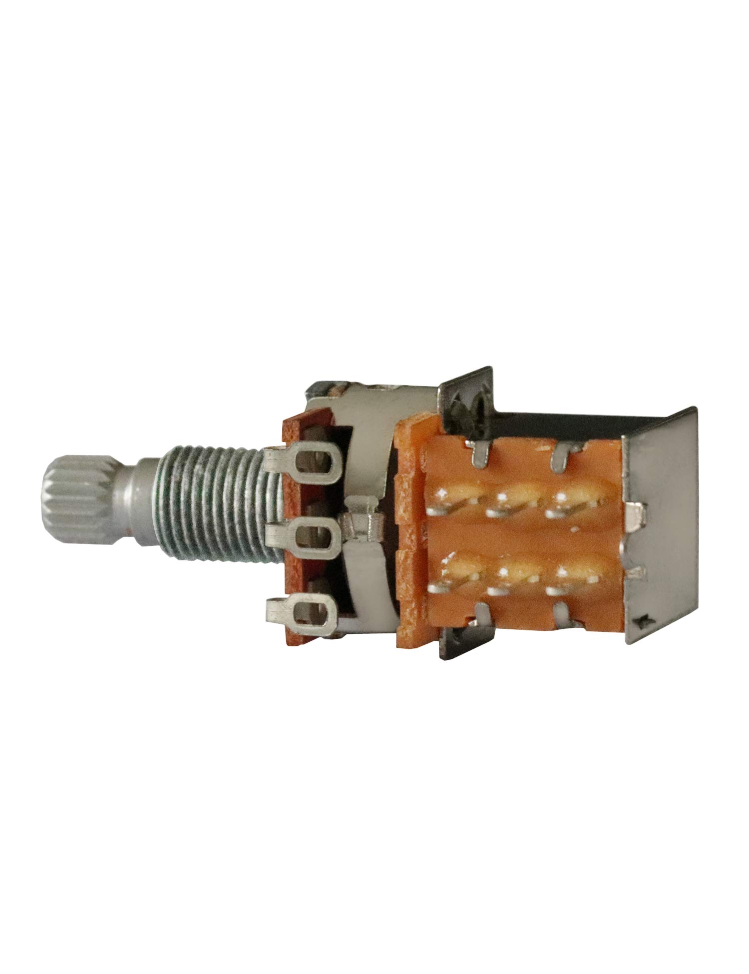 Push Pull Pot DPDT - Potenciómetro de guitarra y bajo, interruptor de control de tono de volumen de audio, eje dividido, 18 mm, con tuercas y arandelas, repuesto de piezas de guitarra B500K.