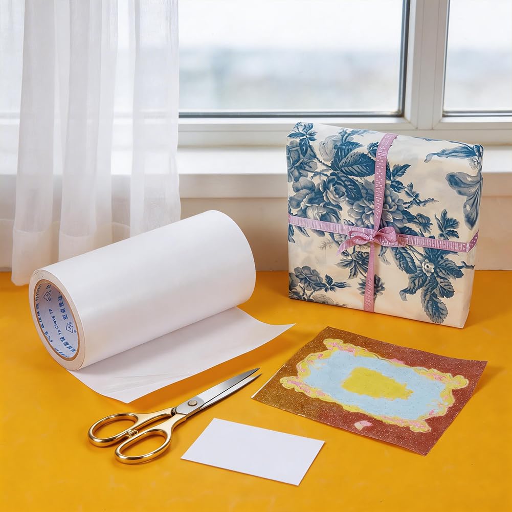 BENECREAT Rotolo di Nastro Biadesivo Da 20cm X 15 m, Nastro Adesivo Rimovibile Nastro Adesivo Forte per Le Arti, Mestieri, La Fotografia, Scrapbooking
