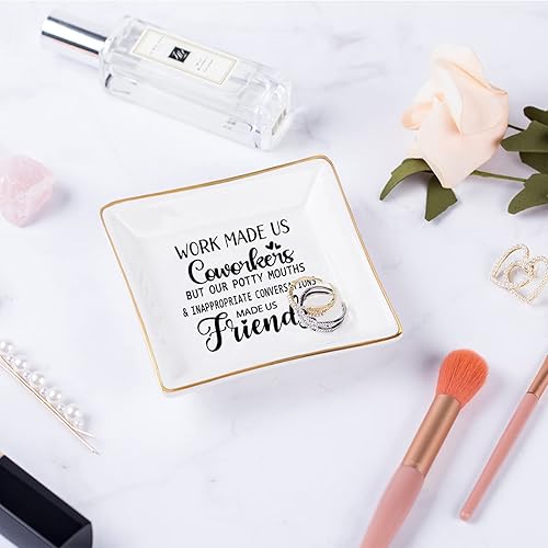 Miniatura 3 de Piudee Regalos para compañeros de trabajo para mujeres, plato de joyería de trabajo y amigos, regalo de agradecimiento para compañeros de trabajo,