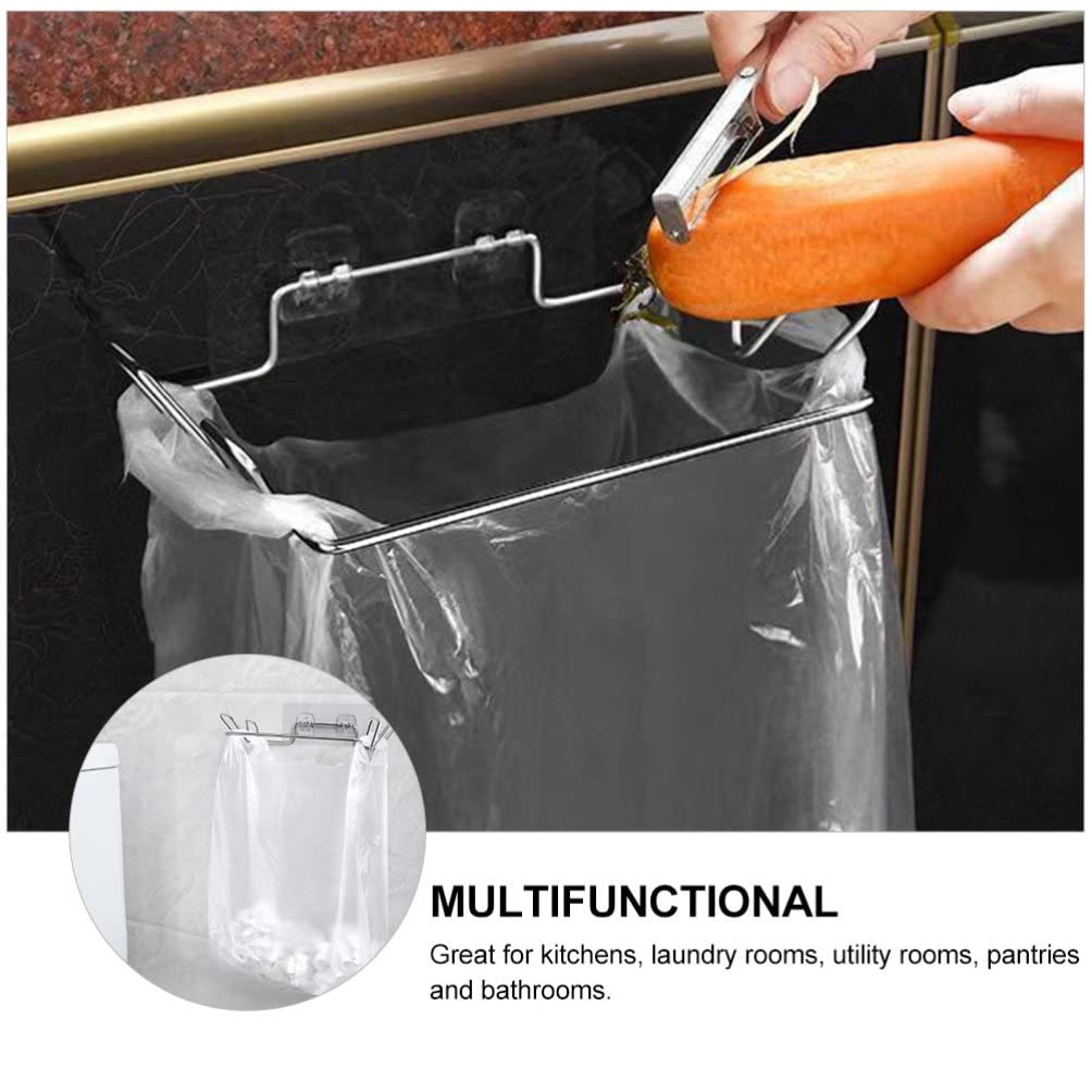 OUNONA 4 Sets Garbage Bag Hanger Garbage Storage Rack Trash Storage Rack Towel Hanger Trash Trash Bag Bathroom Towel Shelf Bathroom Hanging Shelf Multi-Functional