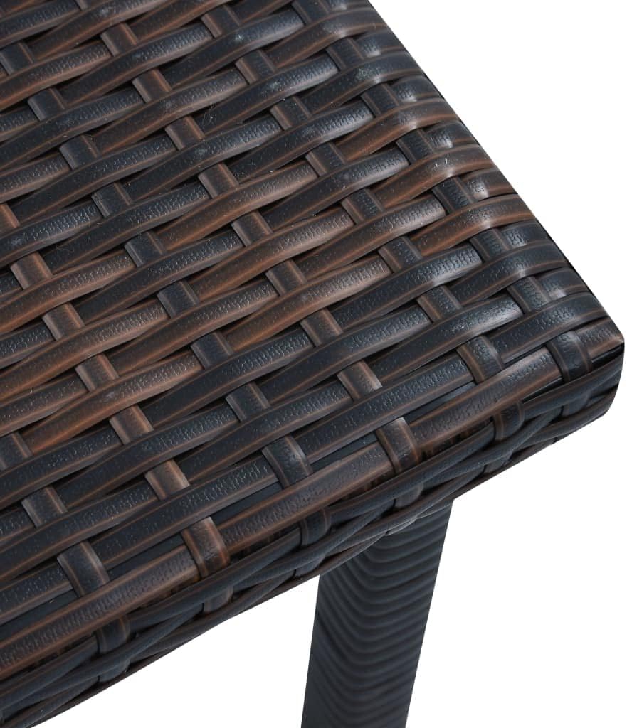 Outdoor Patio Side Tables Outdoor Leisure Tables Patio Coffee Tables Patio Outdoor Tables Patio Leisure Tables Garden Side Tables Patio Tea Table Brown 15.7"x15.7"x15.7" Poly Rattan