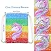 Basumee Unicorn Mermaid Sequin Bag Reversible Sequins Drawstring Backpacks, Rainbow