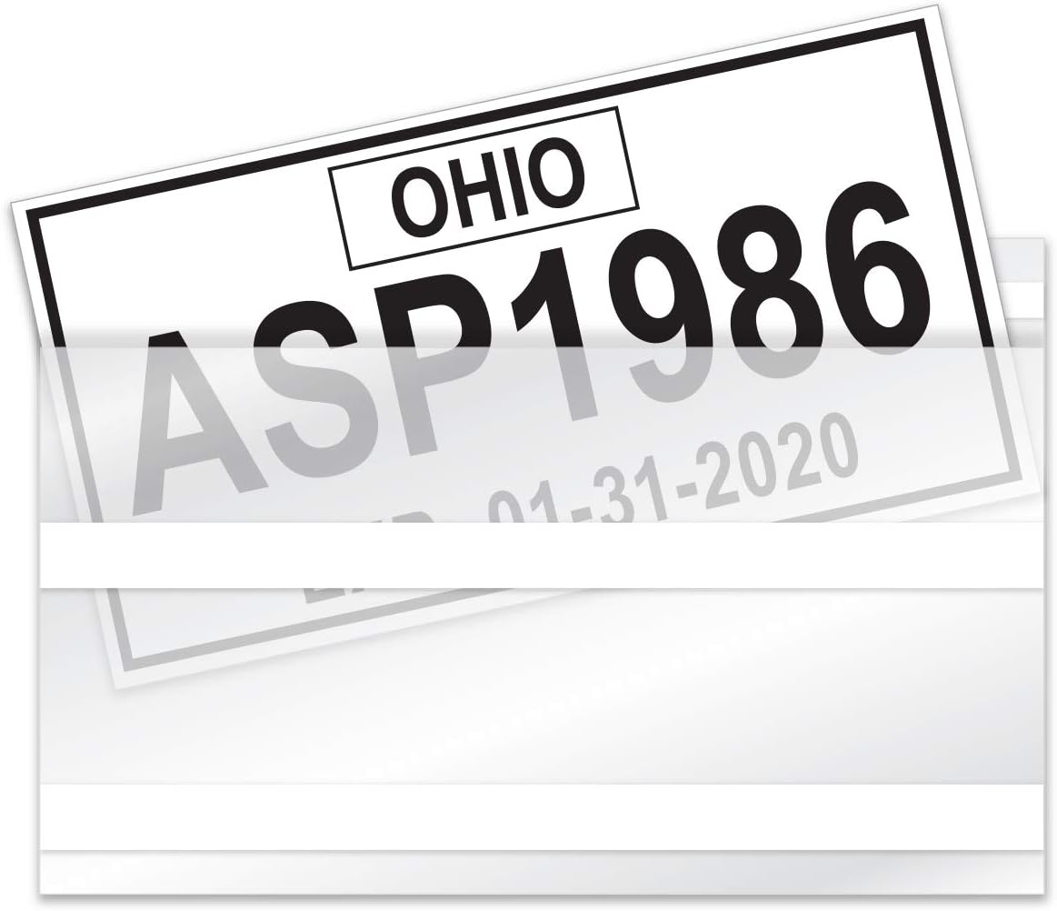 Generic Plate Temporary Tag Plastic Bags with Adhesive (100 per Pack) Car Lot Auto Dealership Heavy Duty 2 MIL