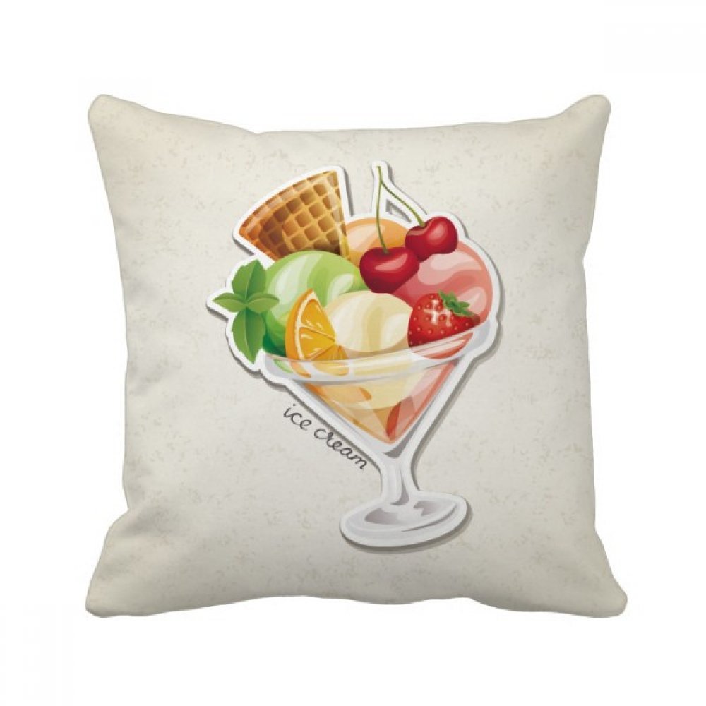 Coussin de fruits 40x40 cm imprimé cerise orange fraise pour décoration maison