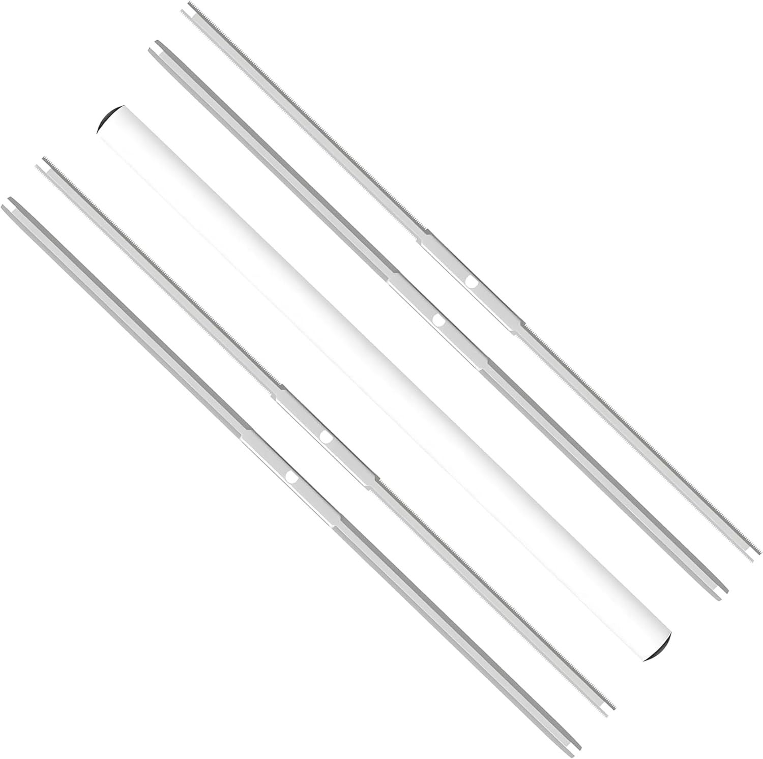 iPower 4-Pack 16 inch Bud Bowl Leaf Trimmer Blades Replacement Stainless Steel Spin Clean Cut, Include 2 Serrated 2 Straight Blades, Actual Length 13.4'' Blades for 16" trimmer