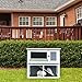 Hanover Outdoor 2-Story Ergonomic Rabbit Hutch with Ramp, Wire Mesh Run, Cage, Waterproof Roof, and Removable Tray, Durable and Ventilated Fir Wood Rabbit Cage for Small Pets and Bunnies