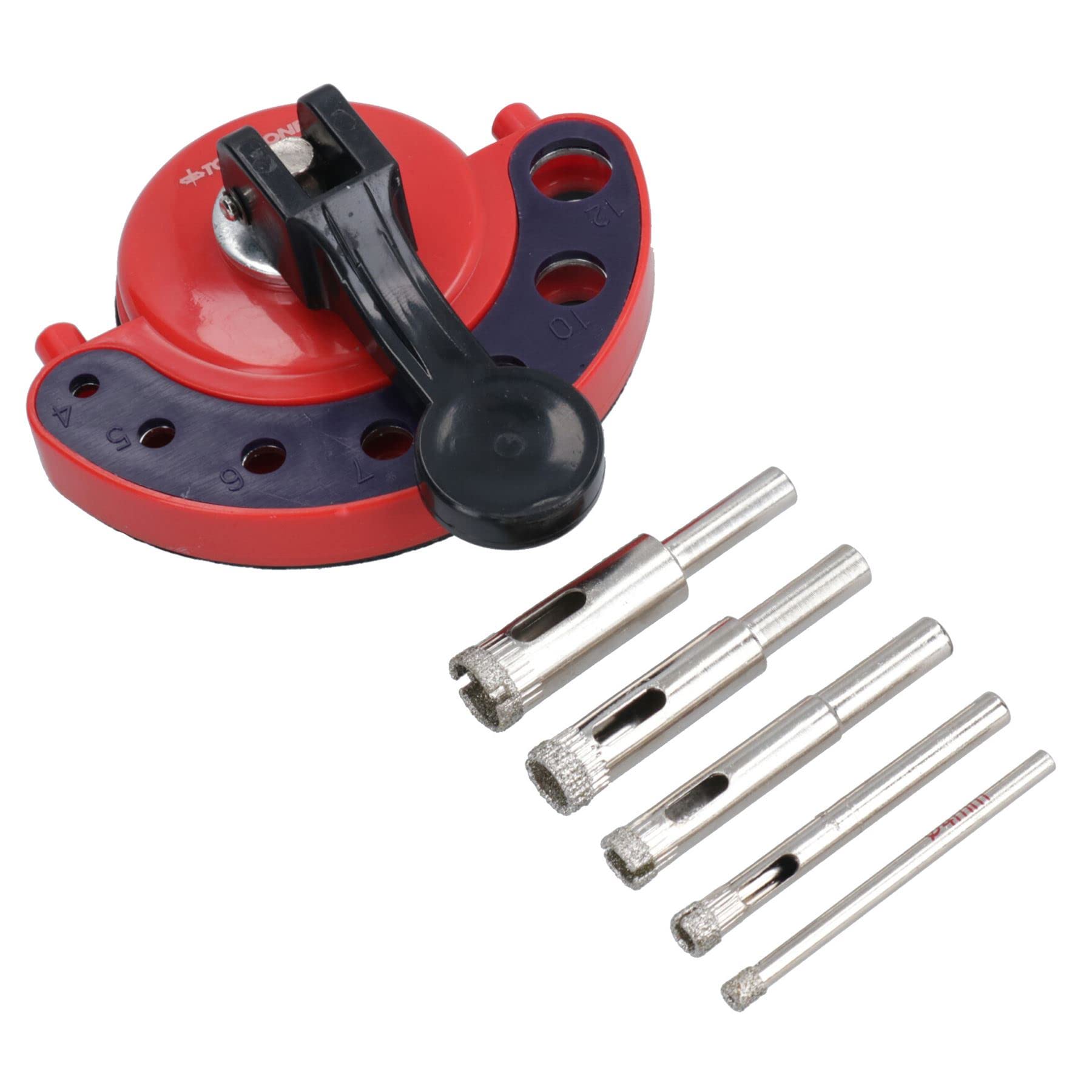 Diamond Hole Saw Set with Guide Jig 4 – 12mm for Porcelain Glass Slate Marble