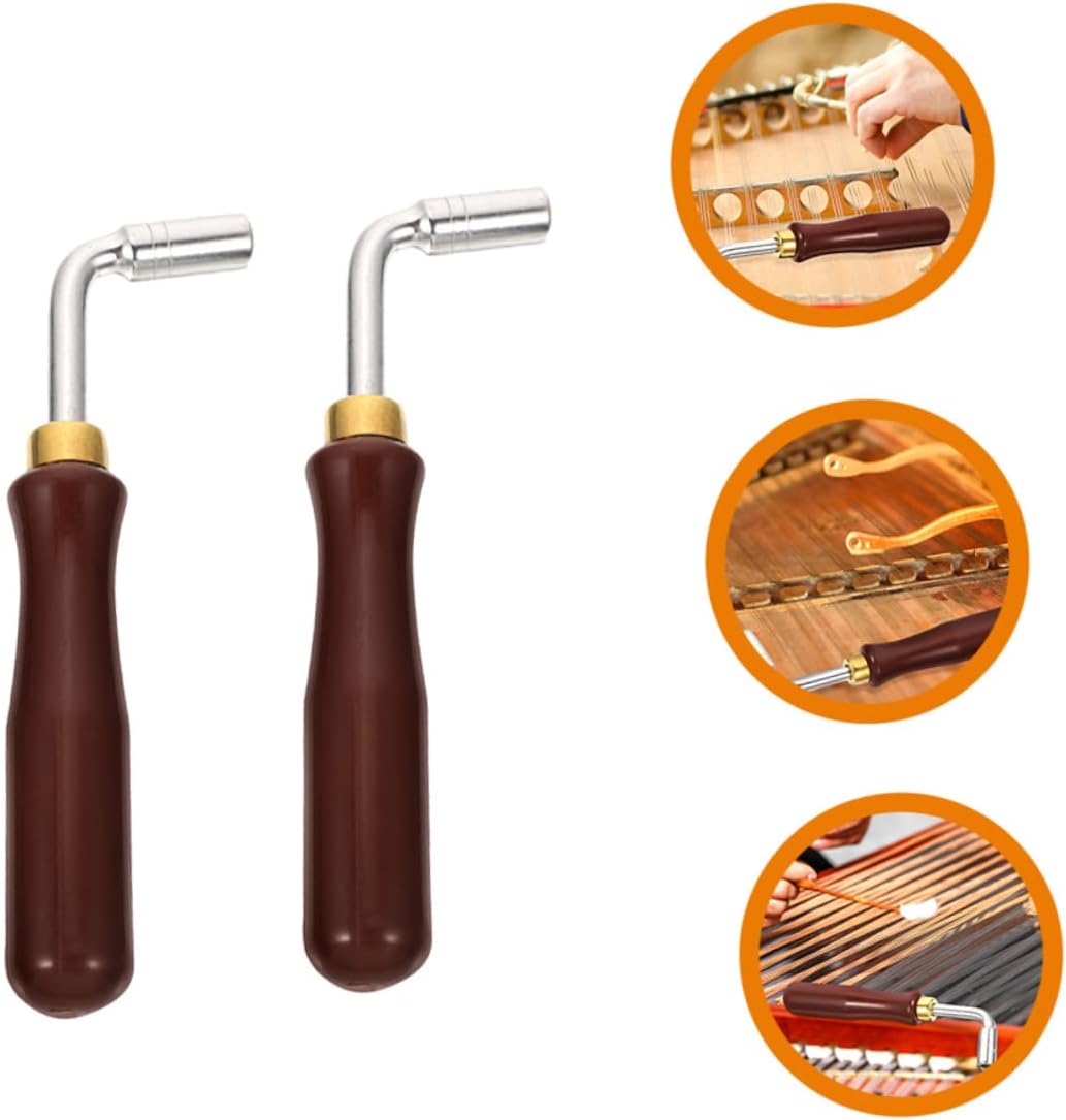 2pcs Piano Tuning Kit Professional Tuning Wrench for Chinese Yangqin Tuners for Strings Piano Tuner Spanner Accessories