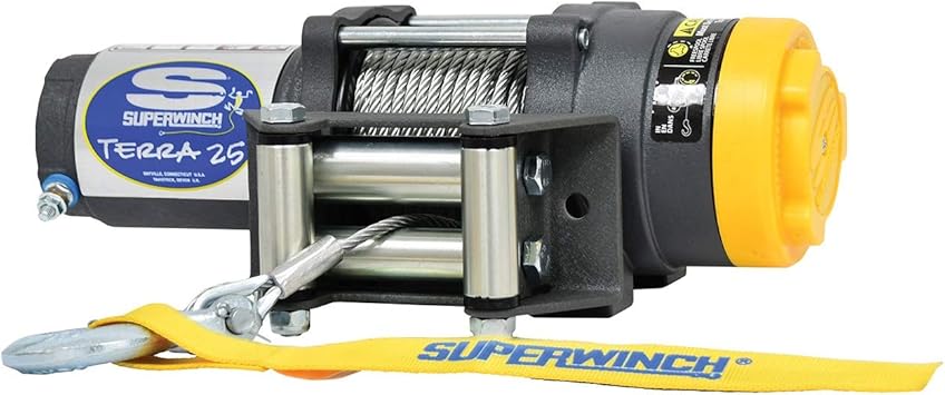 Amazon Com Superwinch 1125220 Terra 25 2500lb Winch With Roller Fairlead And More Automotive