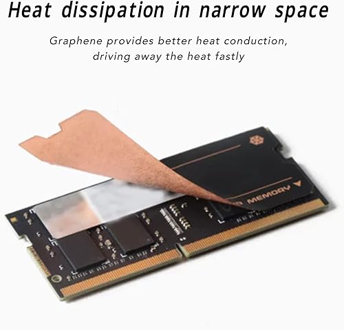 Miniatura 3 de Disipador de calor de memoria, enfriador de memoria de 2 piezas, disipador de calor DDR de grafeno de cobre, para portátil DDR4 DDR5