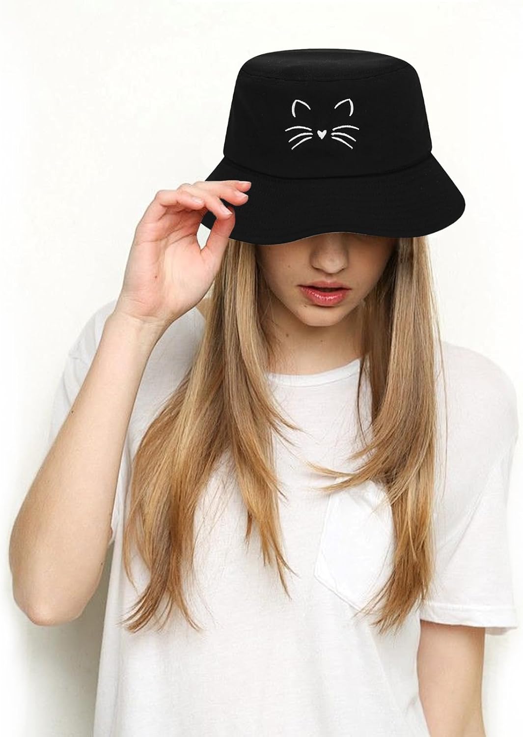 Trendy Cotton Bucket Hat for Women Men Beach Fisherman Cap Sun Hats - Image 2