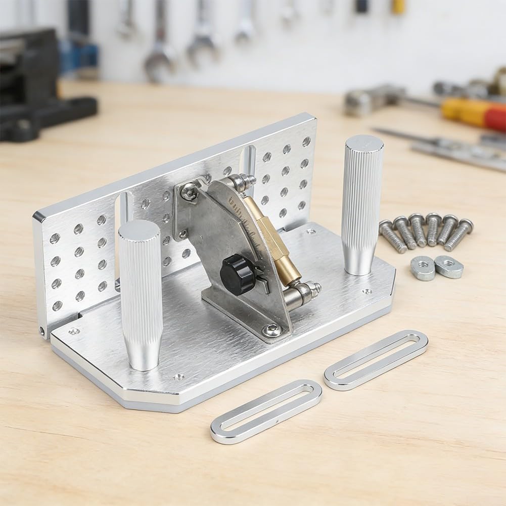 Localizador de afilado de plantilla de amoladora de correa ajustable con accesorio de molienda angular para soporte de herramientas de aluminio mecanizado CNC para herramientas de cincel y torno de