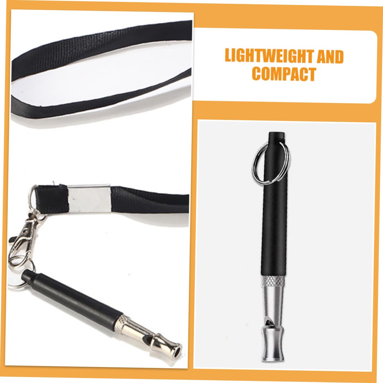 HOLIDYOYO 2 Sets Pet Training Whistle Sports Whistle Outdoor Dog Training Accessories Stop Barking Whistle Hanging Whistle Barking Loud Emergency Whistle Black Nylon