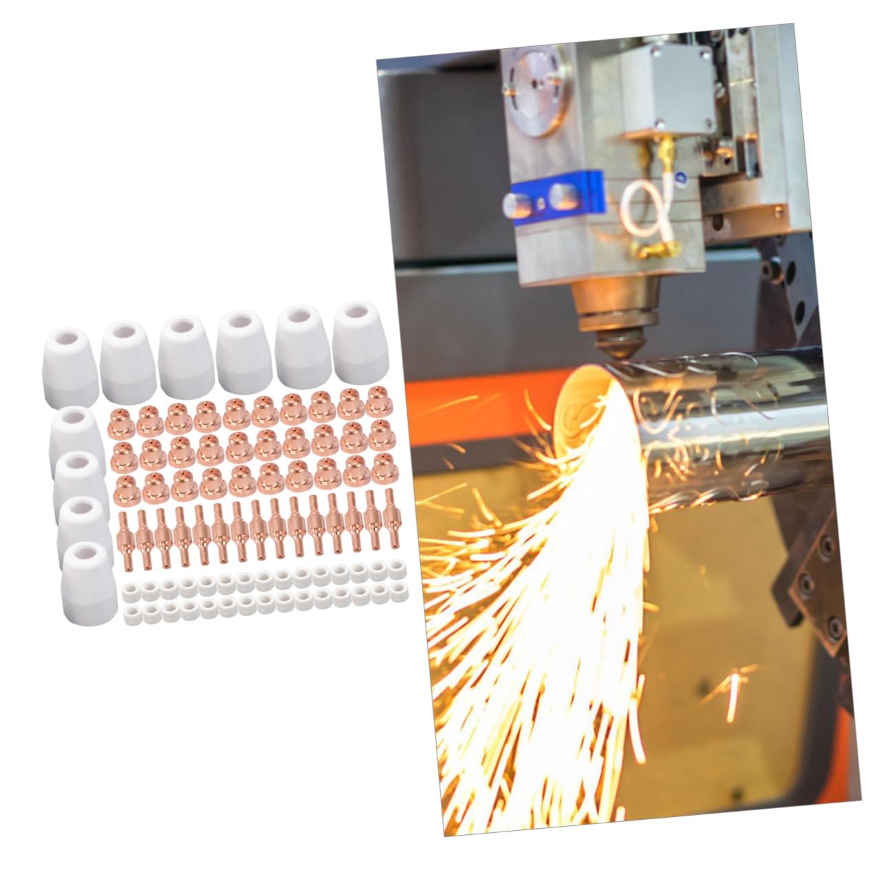 Puntas y Boquillas para Cortadora de Plasma Pt-31 y Cut-40d, 85 Piezas