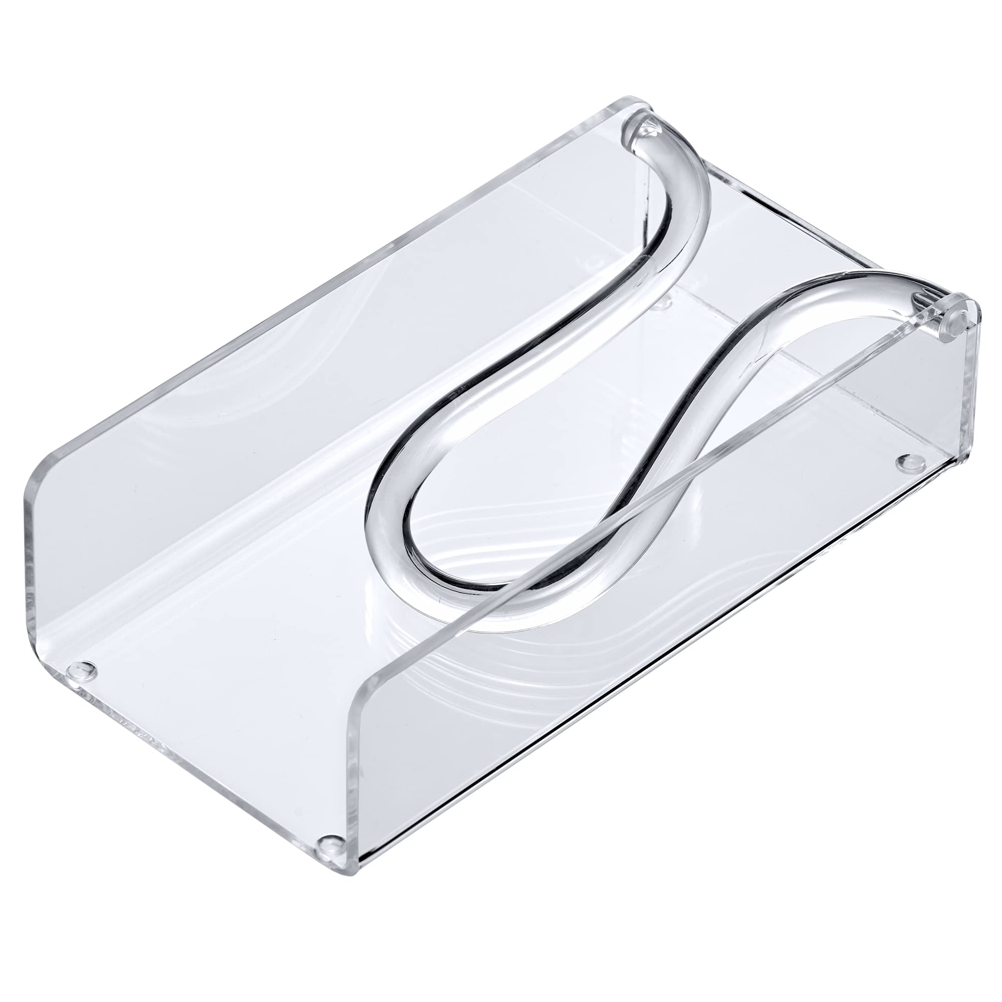 Amazing Abby - Portatovaglioli in acrilico per ospiti, 21,6 x 11,4 cm, in plastica trasparente, ideale per bancone da cucina, tavolo da pranzo, bagno e molto altro