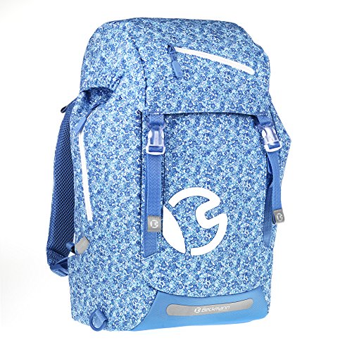 Preisvergleich Produktbild ergonomischer Schulrucksack 28l Classic Blue Flowers