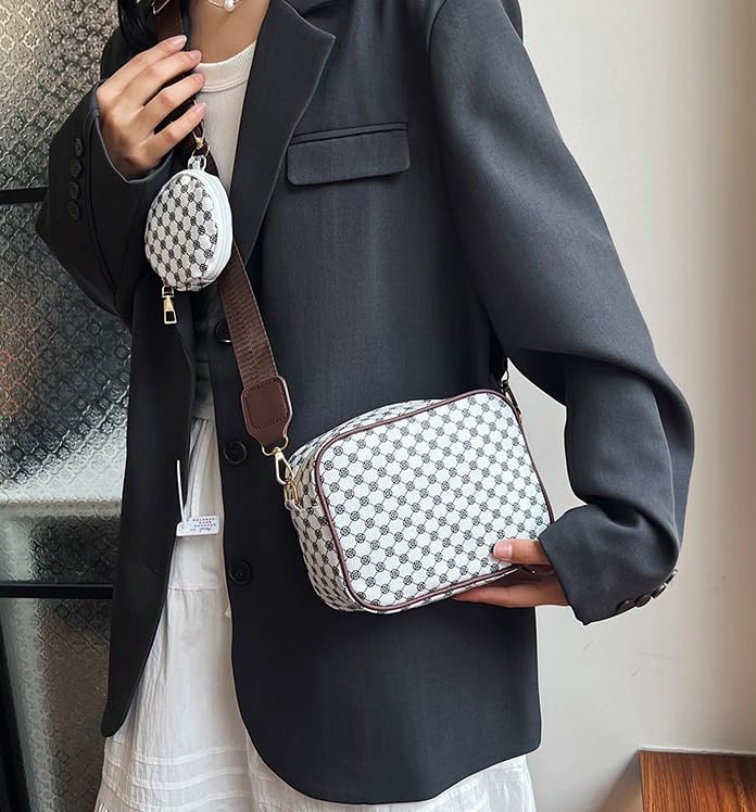 Fashion Retro Printed Waist Bag, Women's Adjustable Simple Shoulder Messenger Bag Suitable for Travel and Work3