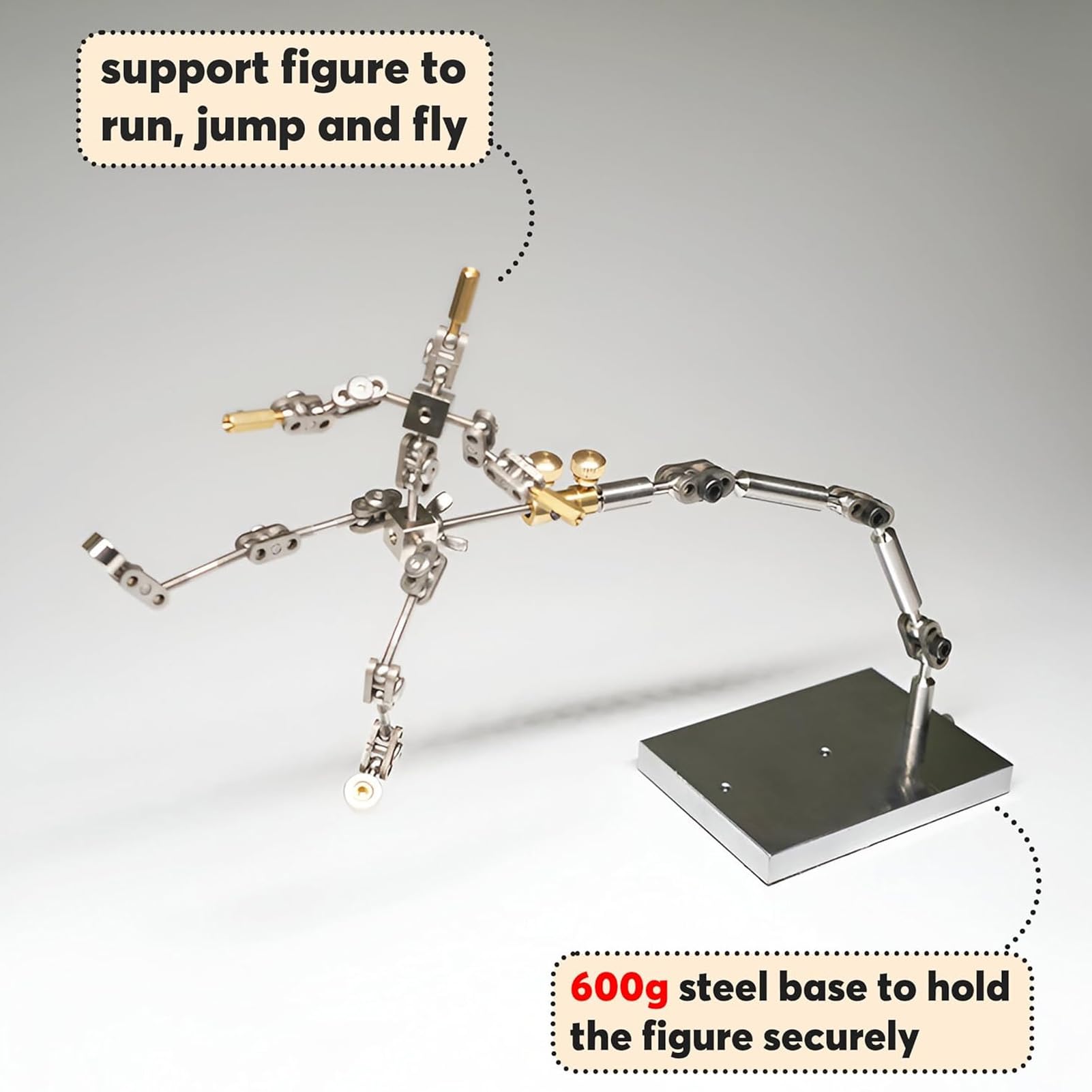Kit Armatura Arresto Moto, Rig Vento per Animazione di Arresto, Rigging Armatura, Braccio Rig in Acciaio Inossidabile, Animazioni di Arresto DIY con 6 Connettori