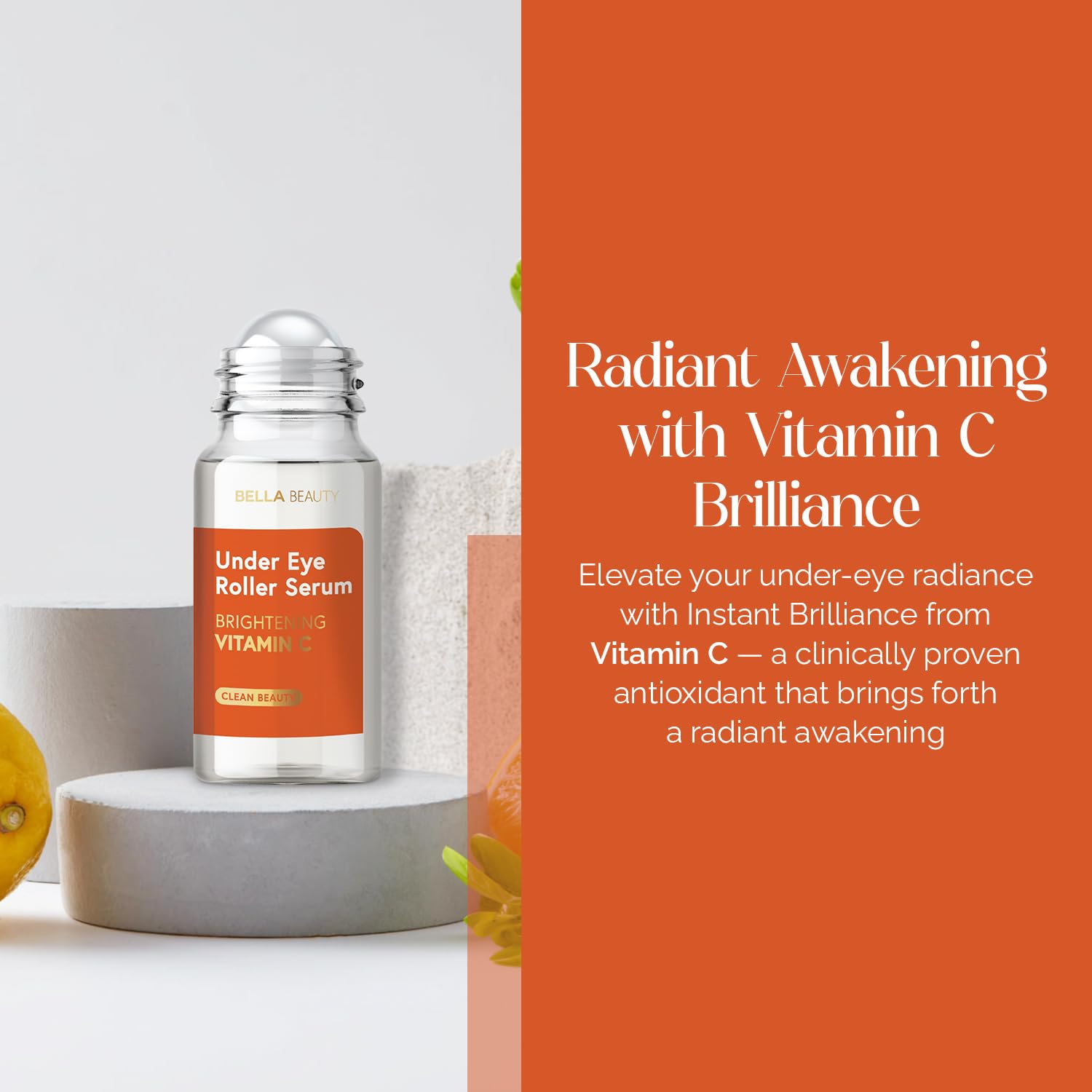 Bella Beauty Bella Beauty Eye Roller Serum With Vitamin C & Niacinamide, Reduces Puffiness, Fine Lines & Dark Circles - Image 2